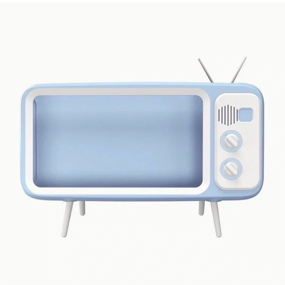 GEMS Retro TV Phone Stand - Light Blue Fits Most Smartphones New In Box